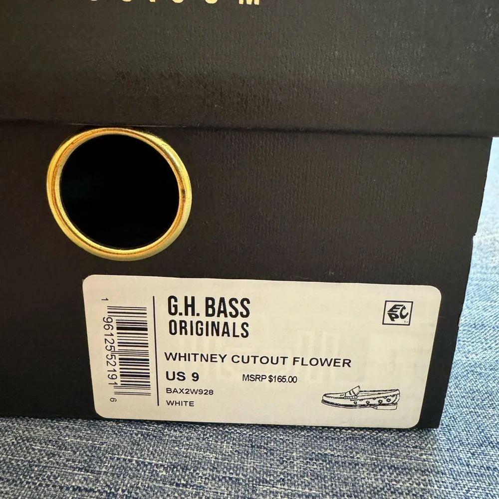 G.H. Bass & Co. White Floral Cutout Loafers - Picture 5 of 10